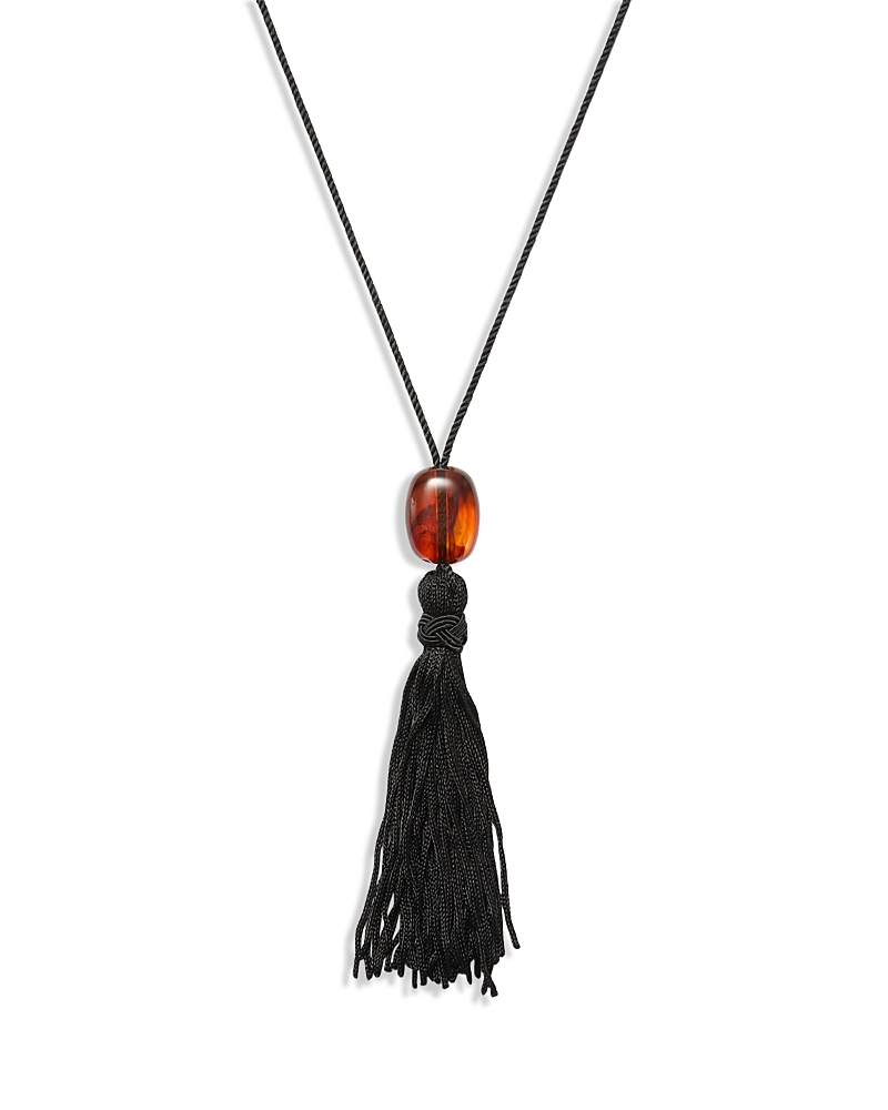 Aqua Tassel Cord Necklace, 44 - Exclusive