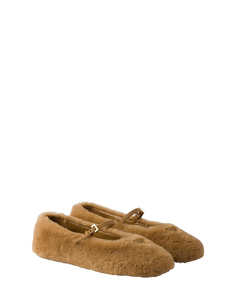 Prada Women's Shearling Ballerinas