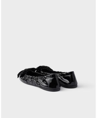 Women's Patent Leather Ballerinas with Bow