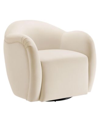 Compose Performance Velvet Swivel Armchair
