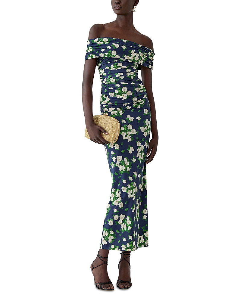 Carolina Herrera Off Shoulder Gathered Dress