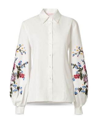 Embroidered Puff Sleeve Shirt 