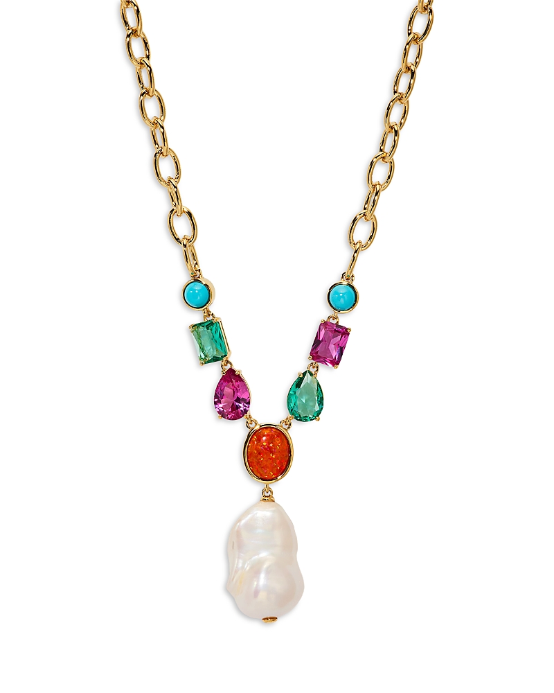 Nadri Frieda Multi Stone Pendant Necklace, 24