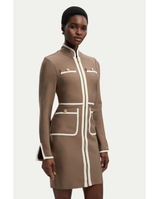 Bandage Military Piping Mini Dress