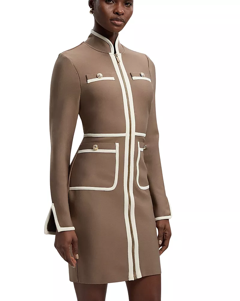 Karen Millen Bandage Military Piping Mini Dress