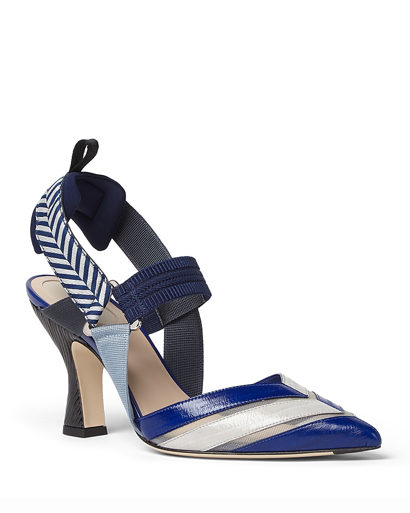 Fendi Women's Elett Blue Smoke Pumps