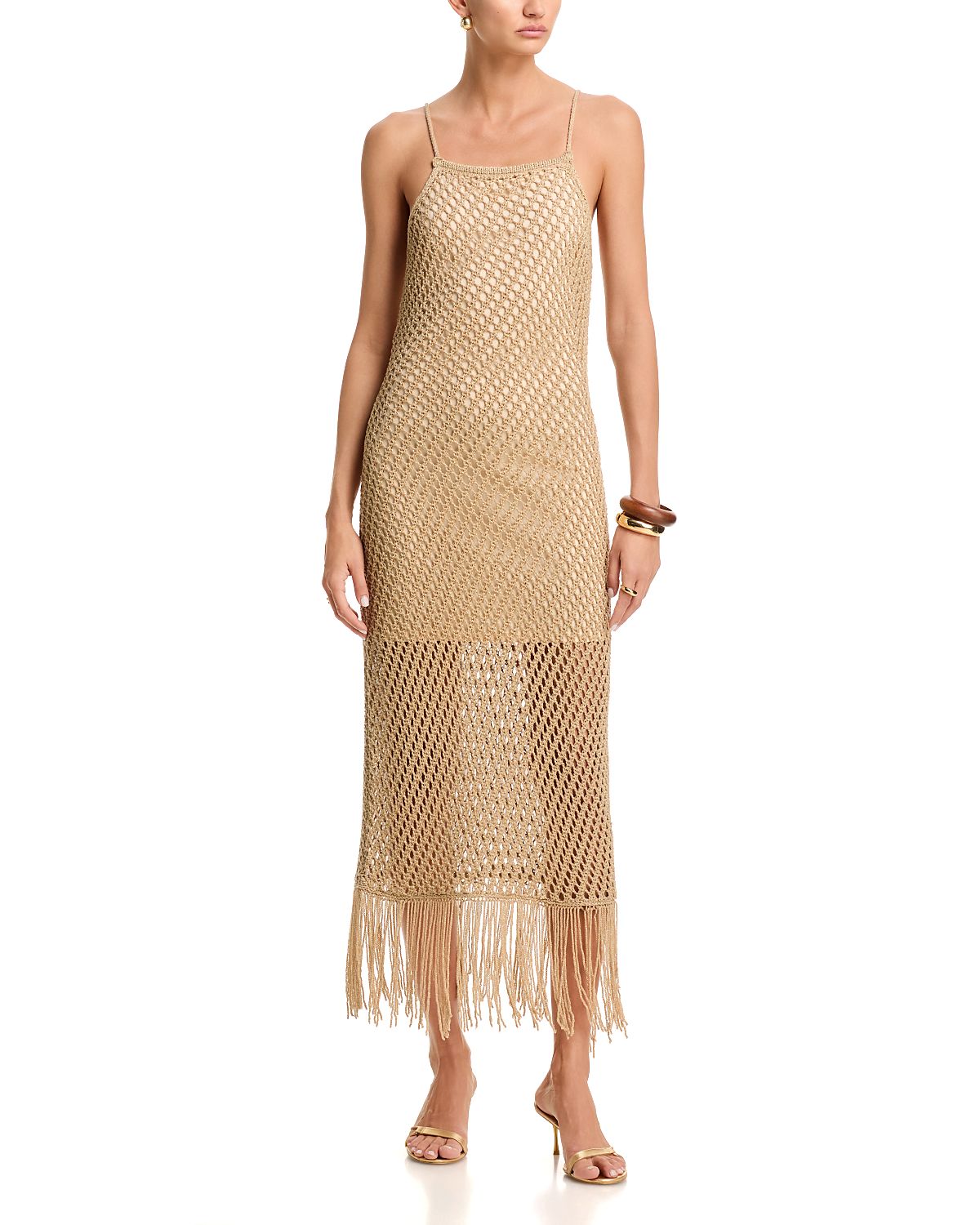 Aqua Shine Crochet Maxi Dress - Exclusive