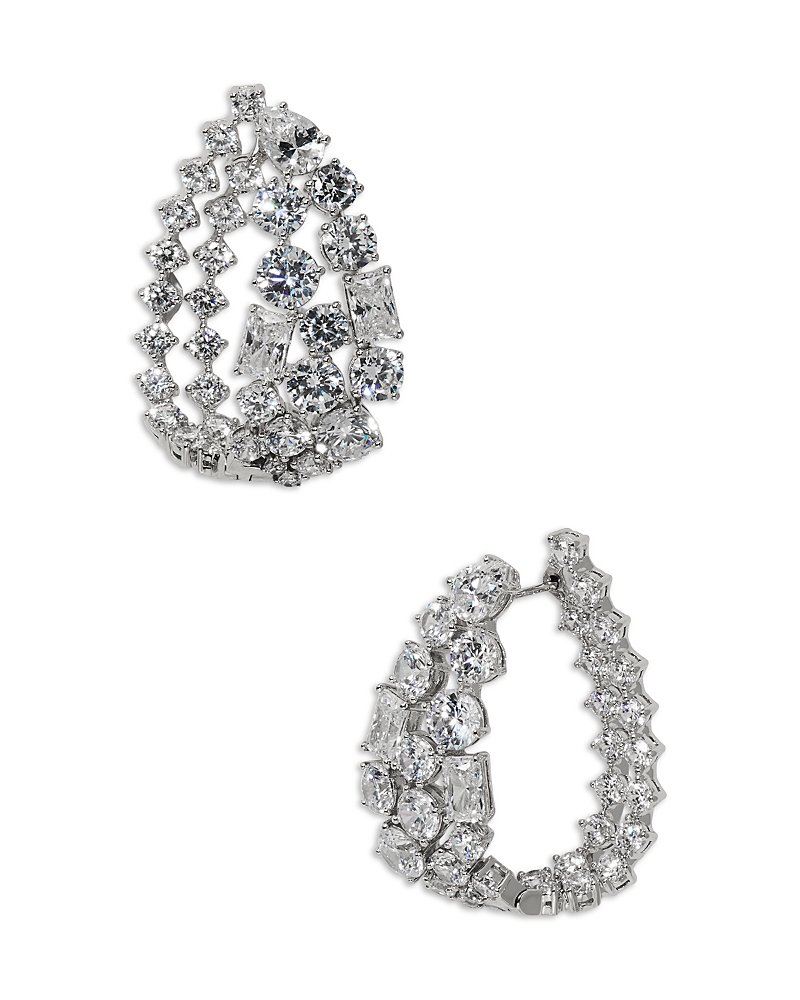 Nadri Mojito Crystal Hoop Earrings
