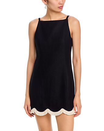 wayf sleeveless mini shift dress Women's in Oat - Size XL line minidress is the perfect sleeveless number to add to your wardrobe. Maeve | Sleeveless Beaded Shift