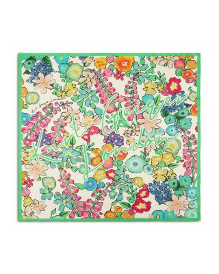 Floral Silk Square Scarf