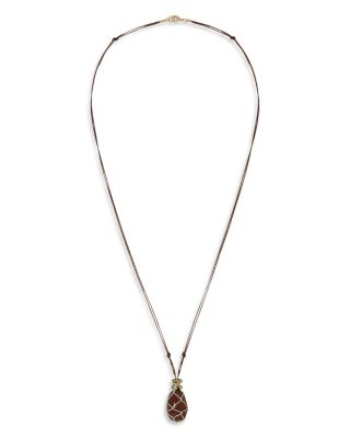 The Netted Stone Pendant Necklace, 30"