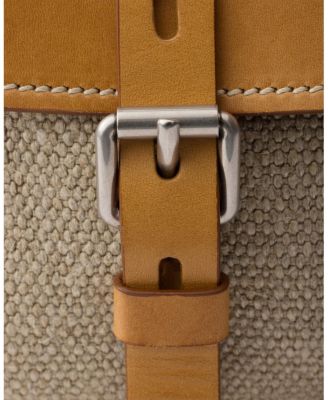  Bonnie Medium Linen And Leather Handbag