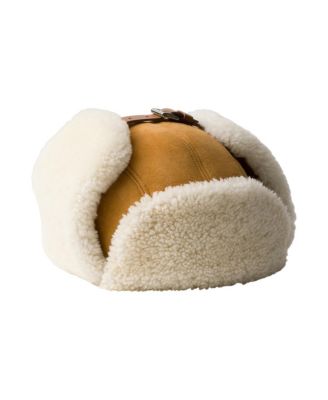  Suede Shearling Trapper Hat