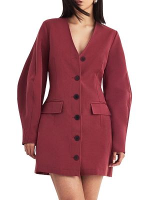 Button Through Mini Blazer Dress