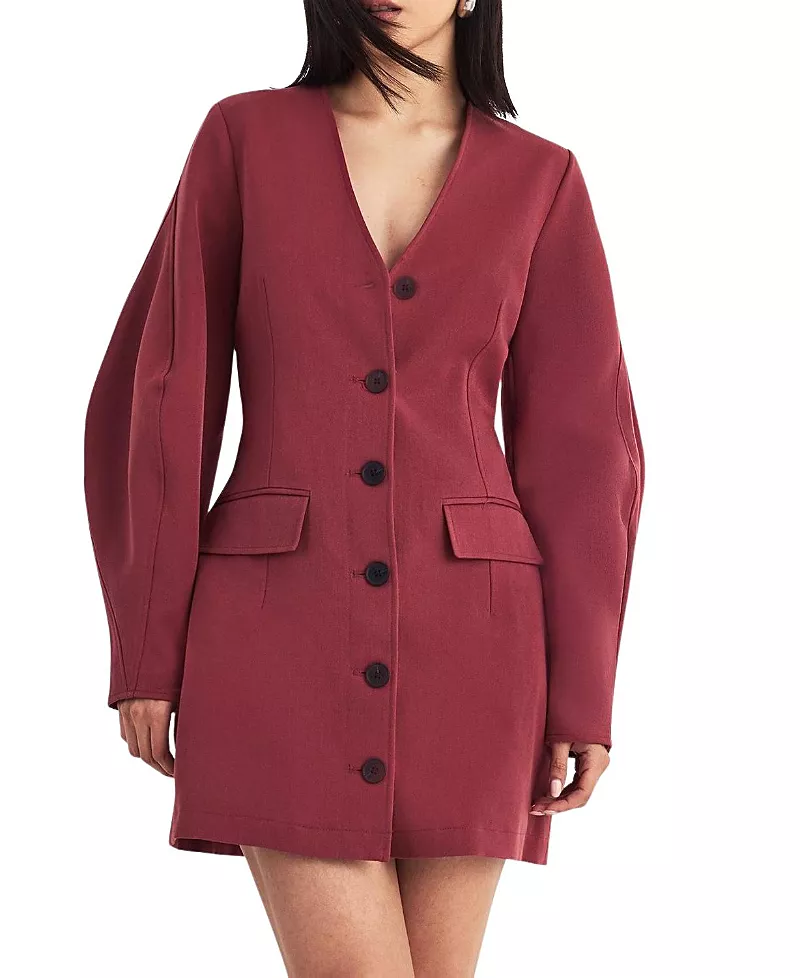 Nasty Gal Button Through Mini Blazer Dress