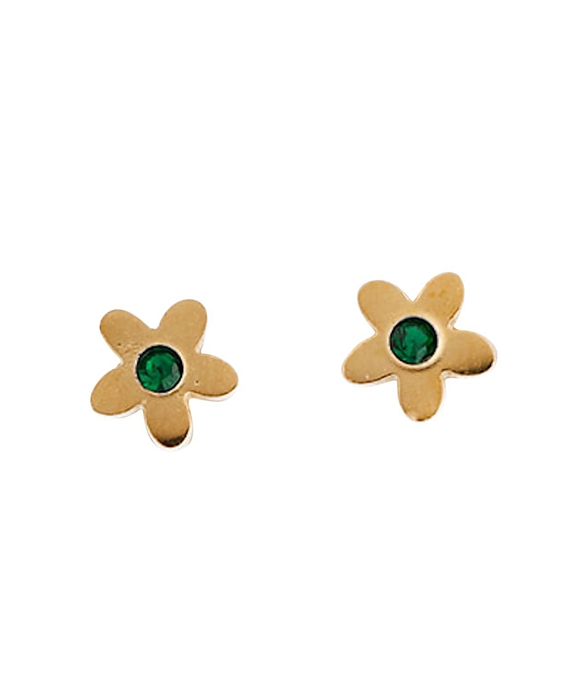 Pip Pop Girls' Birthstone Flower Earring In Gray