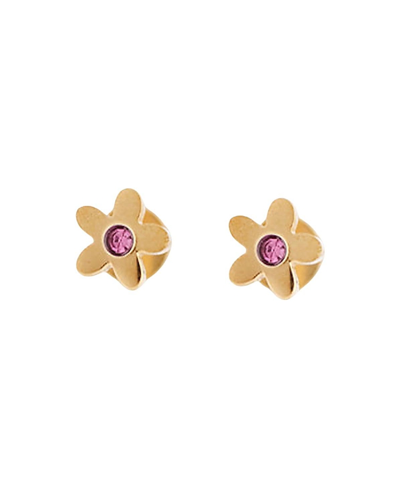 Pip Pop Girls' Birthstone Flower Earring In Green