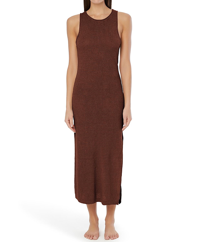Onia Linen Knit Scoop Back Maxi Dress