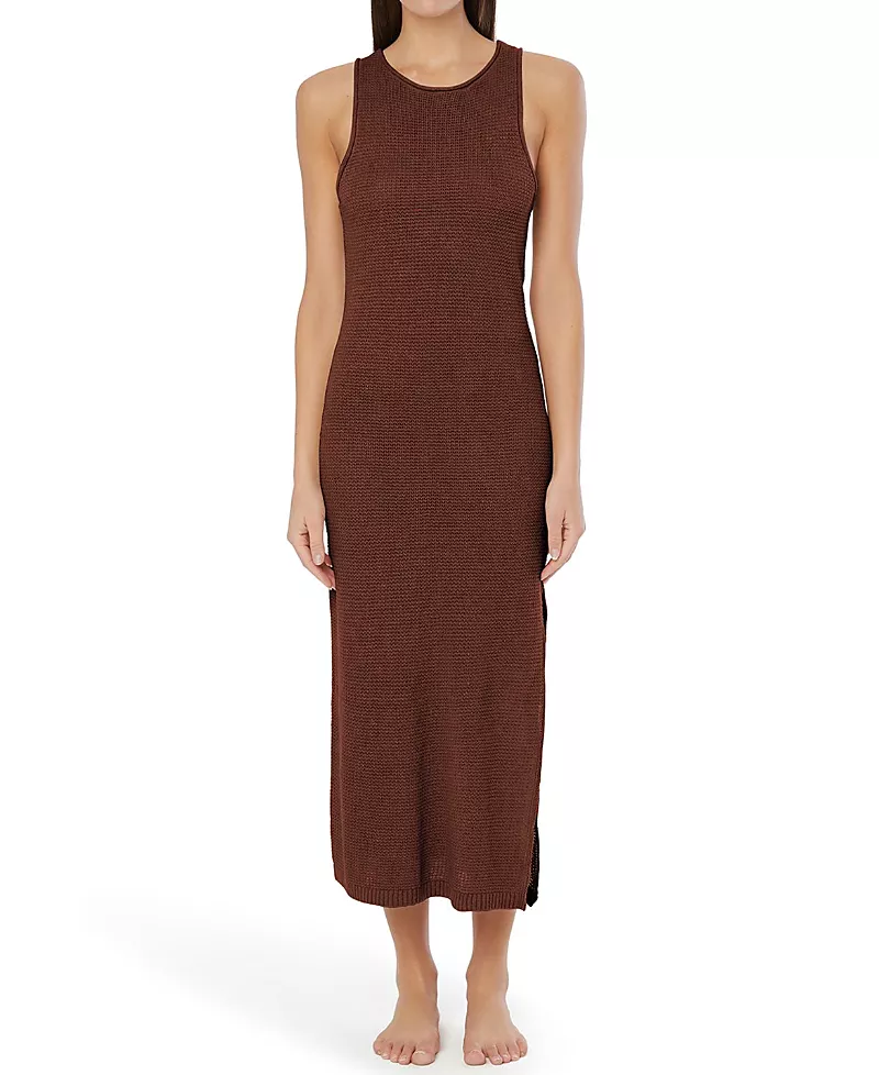 Onia Linen Knit Scoop Back Maxi Dress