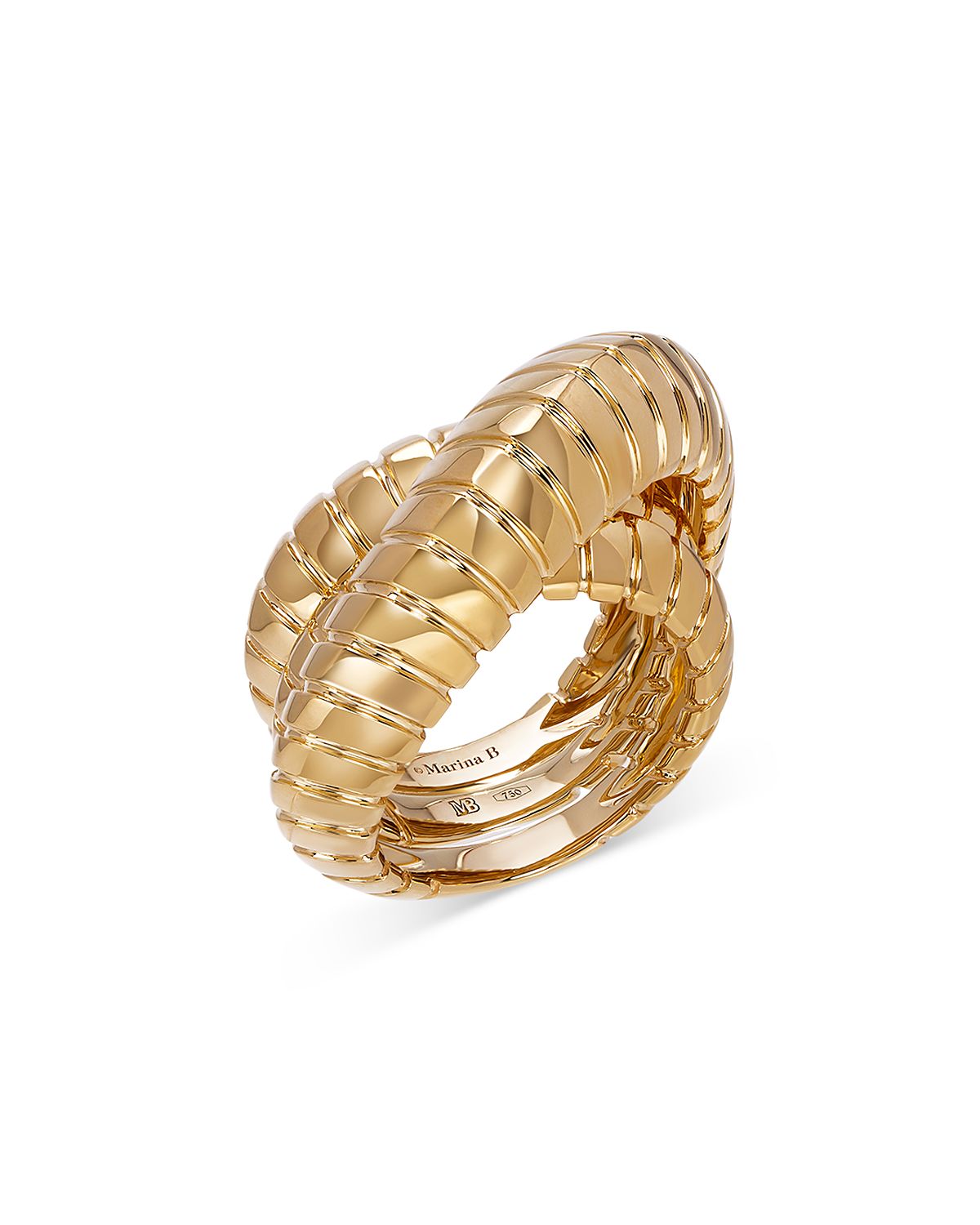 Marina B 18K Yellow Gold Trisolina Magnus Crossover Ring