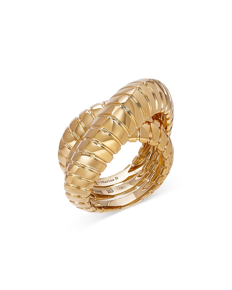 Marina B 18K Yellow Gold Trisolina Magnus Crossover Ring