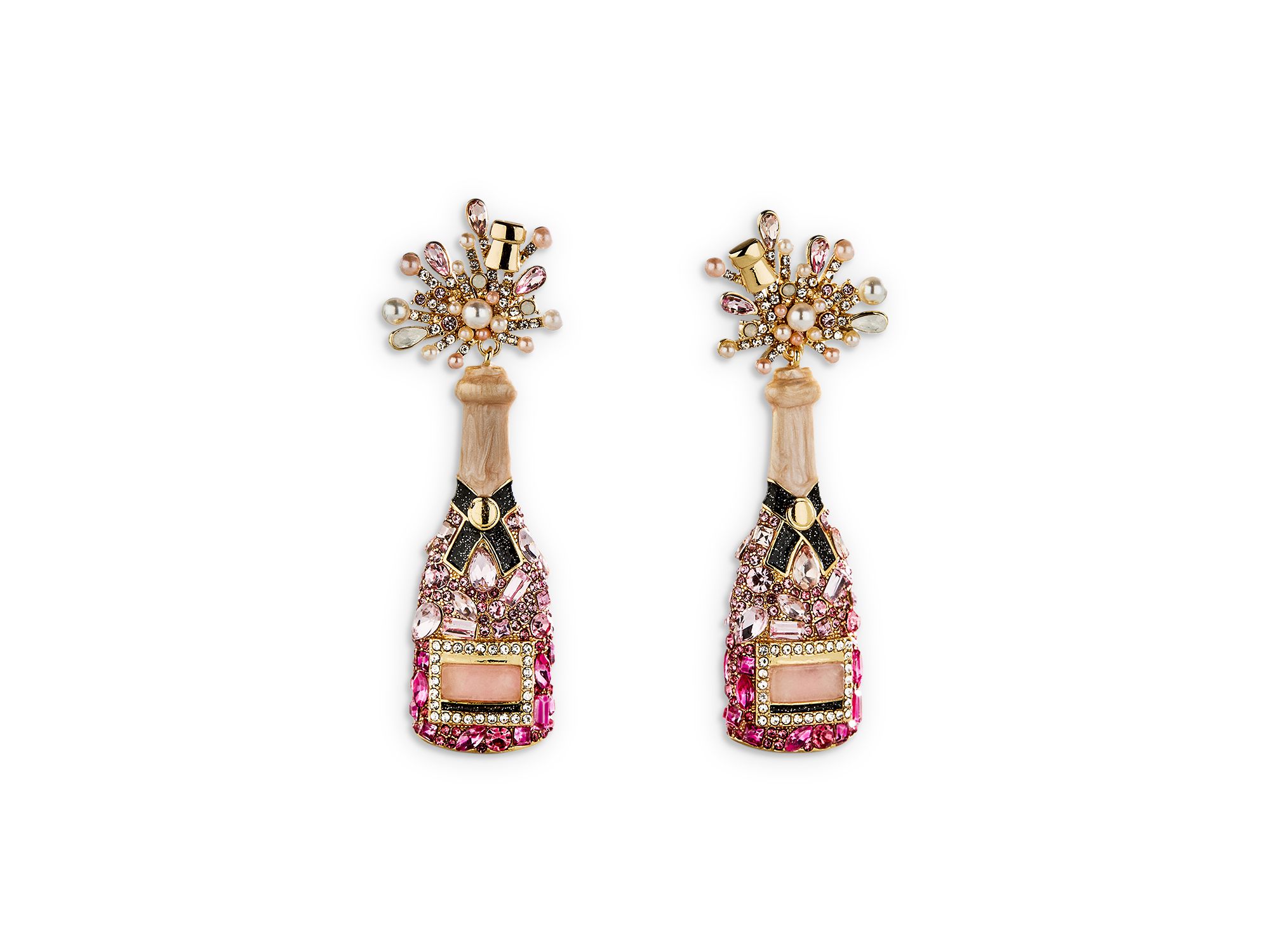 Pop the Bubbly Rose Stud Earrings - Image 1