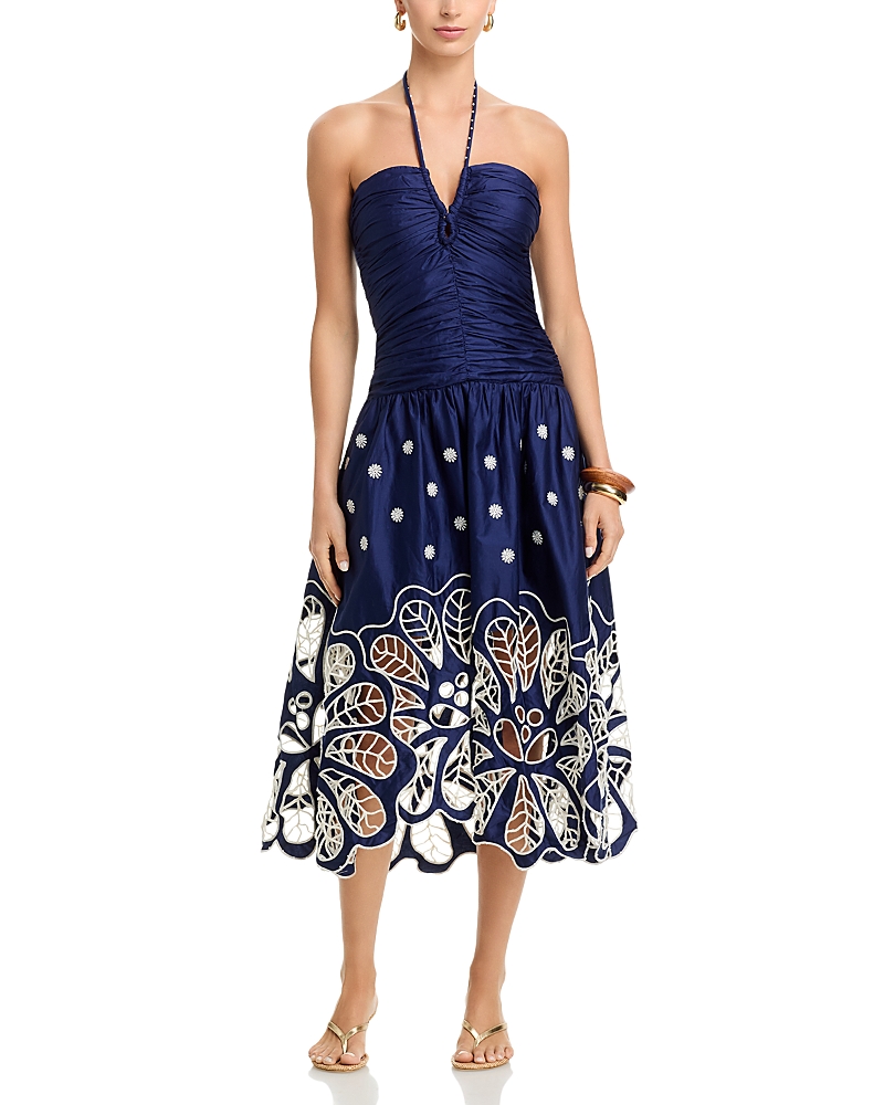 Farm Rio Halter Ruched Dress