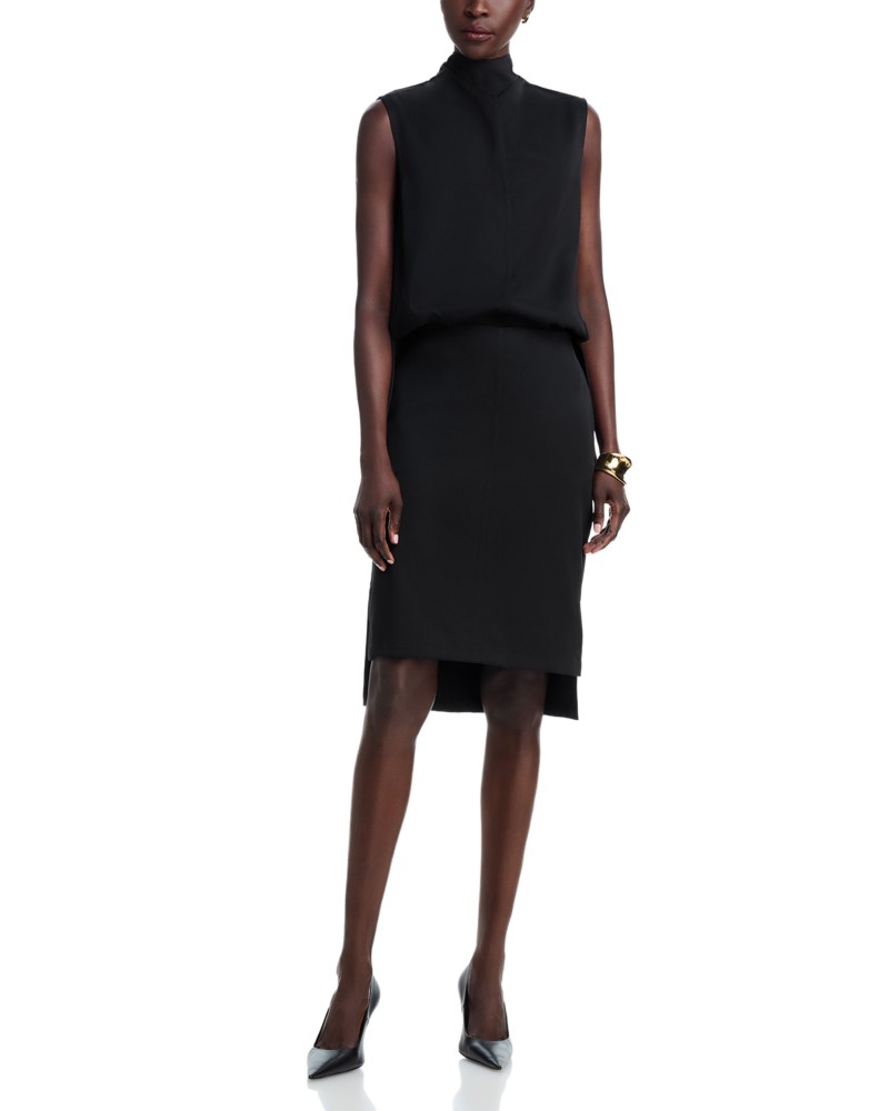 Brandon Maxwell The Noa Mock Neck Blouson Sleeveless Dress by Bloomingdale's