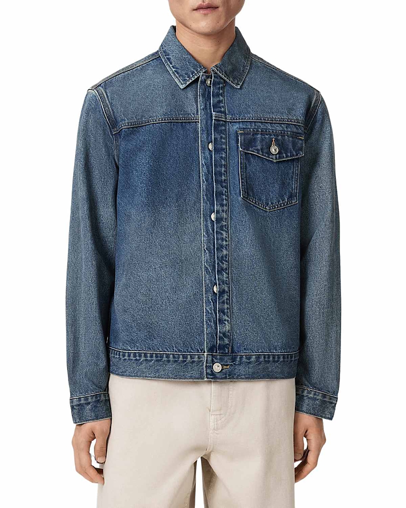 Allsaints Roth Denim Jacket in Dark Indigo