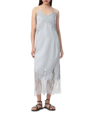 Samia Lace Trim Midi Slip Dress