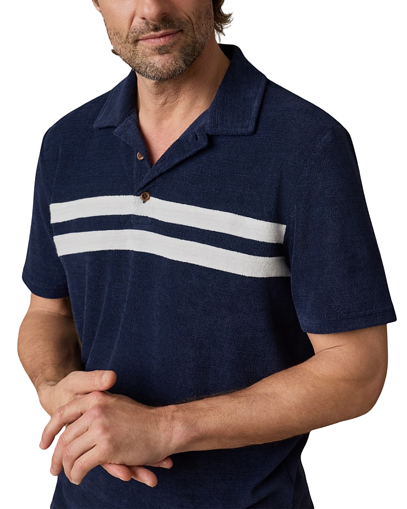 Faherty Men's Regular Fit Terry Stripe Polo