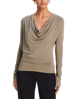 Cowl Neck Long Sleeve Top