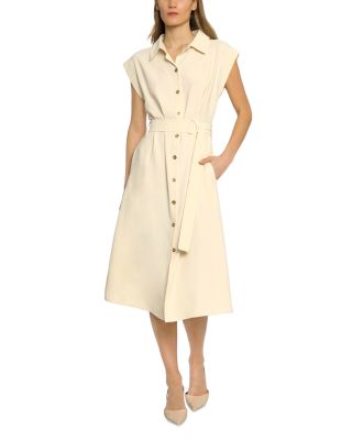 Sleeveless Midi Shirt Dress