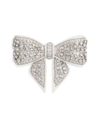 Crystal Embellished Bow Hair Clip