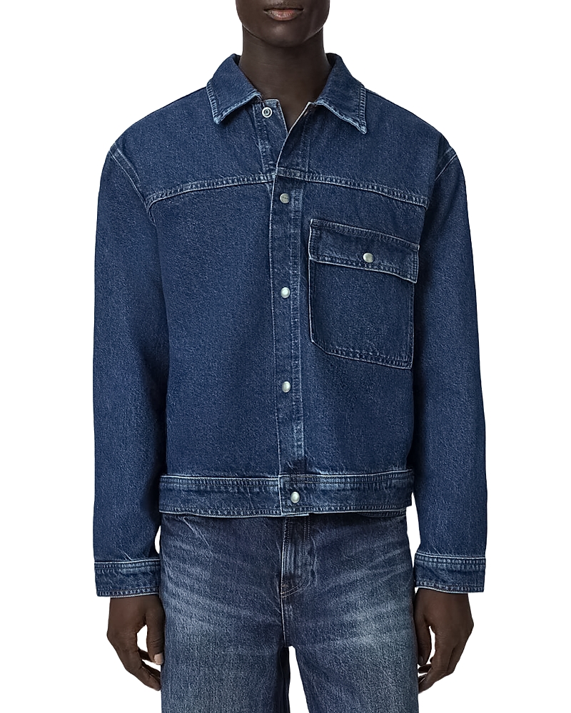 Allsaints Cast Denim Jacket in Dark Indigo