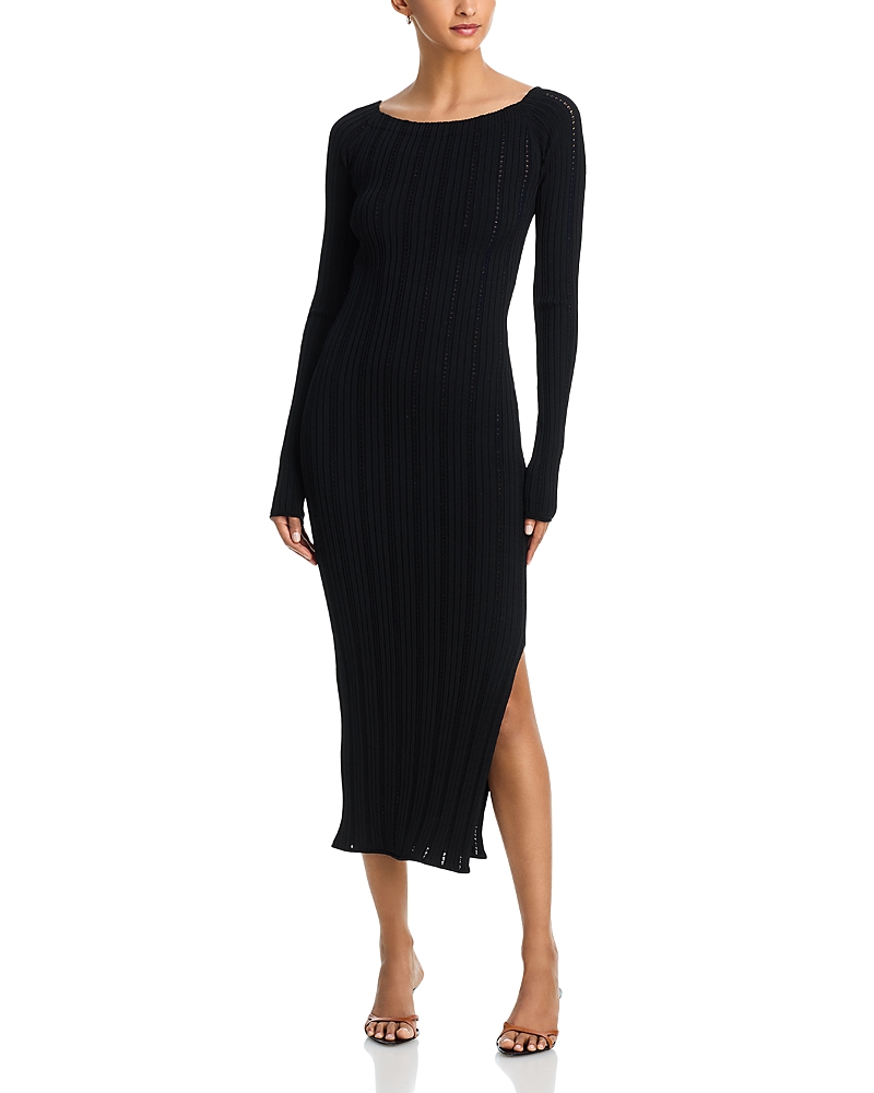 Helmut Lang Open Rib Midi Dress