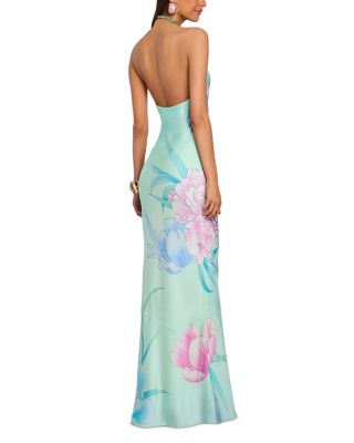 aqua beaded embroidered maxi dress Rebel Beaded Maxi Dress main image 0