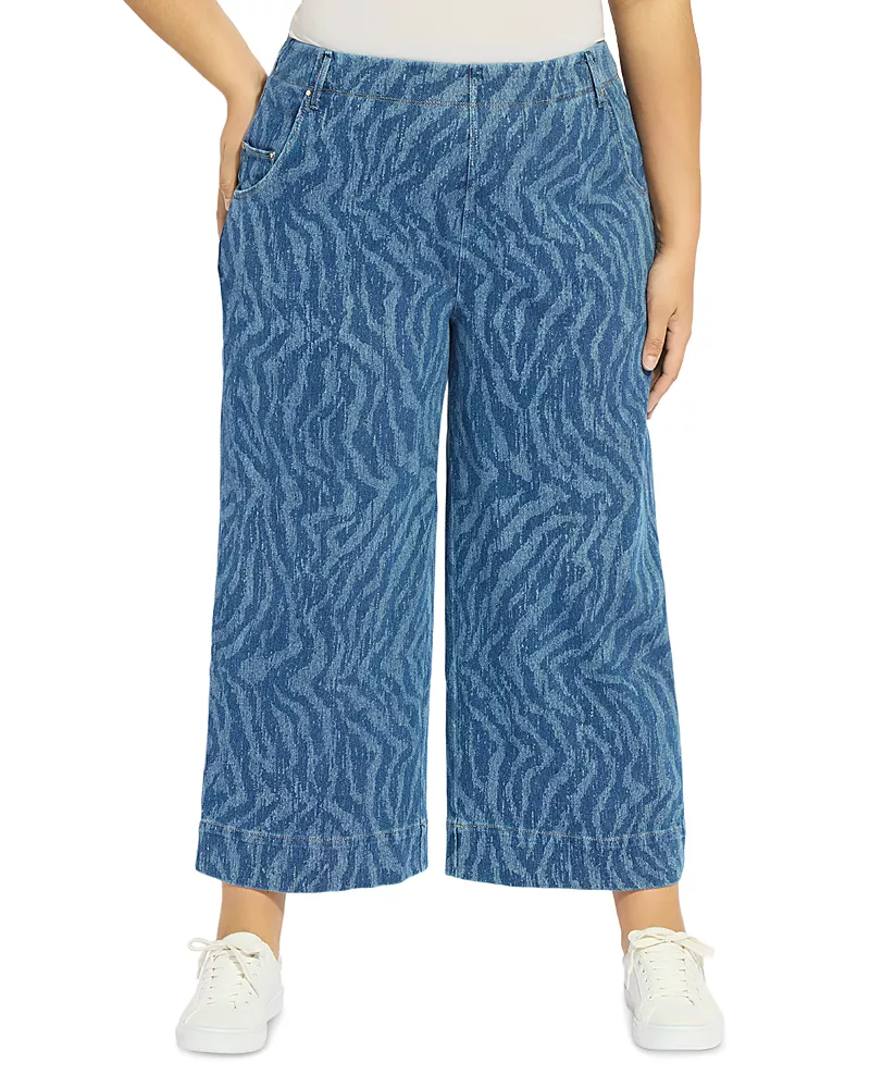 Lysse Plus Leo Palazzo Jeans in Current Ripples
