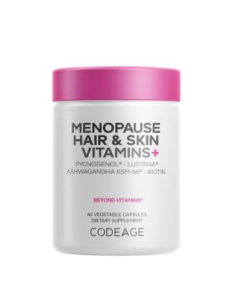  Menopause Hair & Skin Vitamins+, Biotin, Lustriva, Pycnogenol, KSM-66, Wild Yam