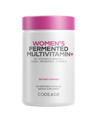  Women's Fermented Multivitamin, 25+ Daily Vitamins, Vegan & Organic Whole Foods, Probiotics