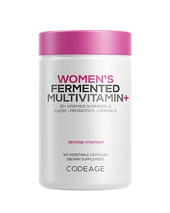 Women's Fermented Multivitamin, 25+ Daily Vitamins, Vegan & Organic Whole Foods, Probiotics