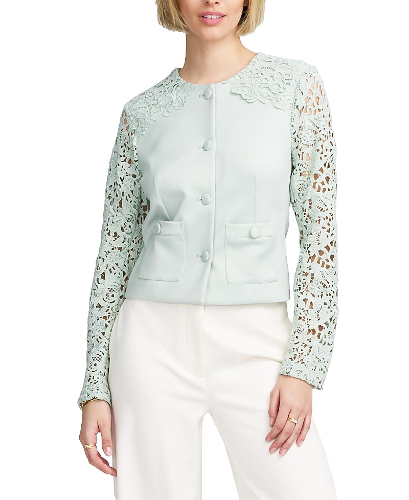 Elle Collection Lace Satin Jacket