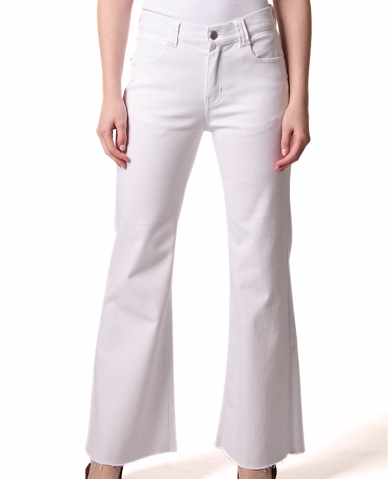 Blue Revival Palazzo Jeans in White