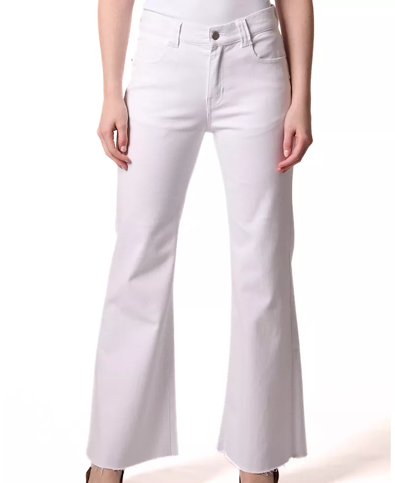 Blue Revival Palazzo Jeans in White