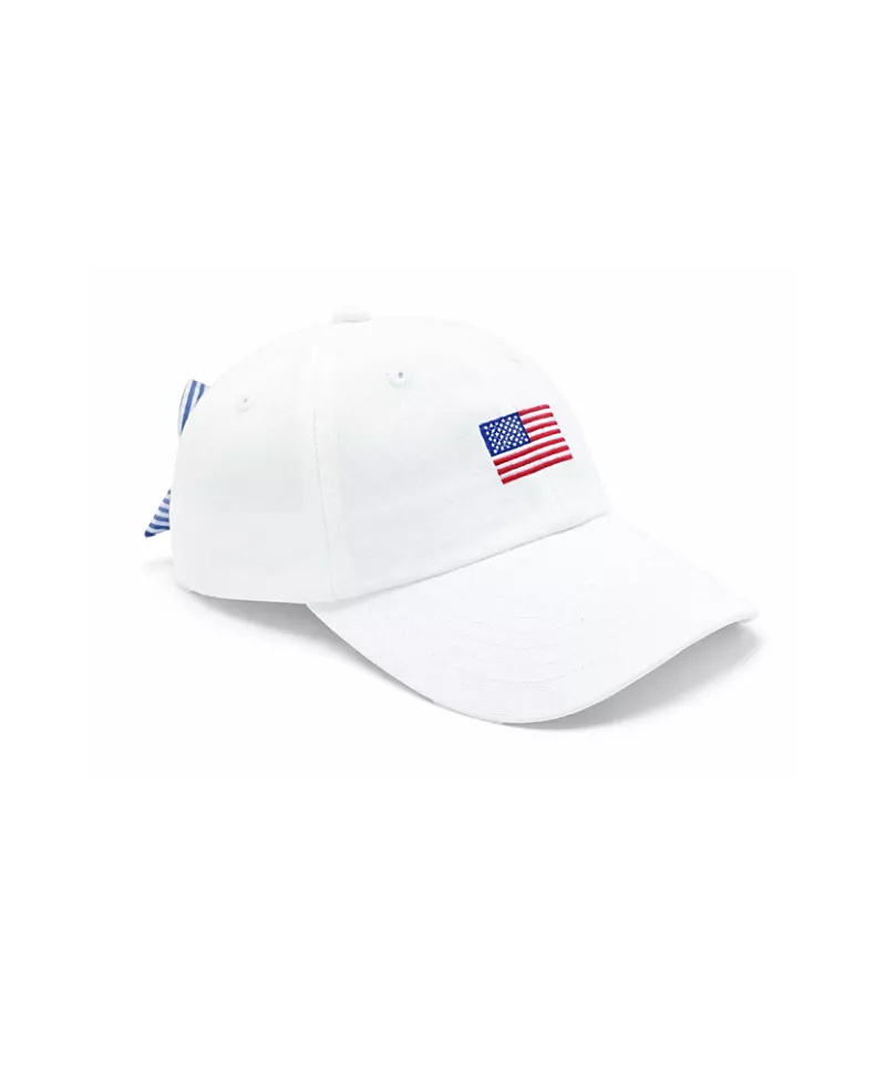 Bits & Bows Women's American Flag Bow Baseball Hat