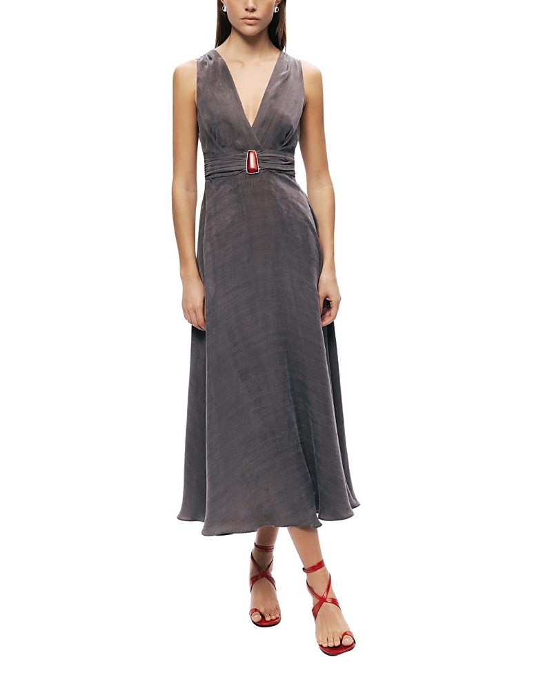 Nocturne V-Neck Sleeveless Midi Dress