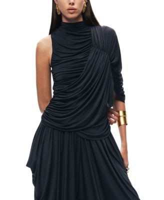 Asymmetric Draped Blouse