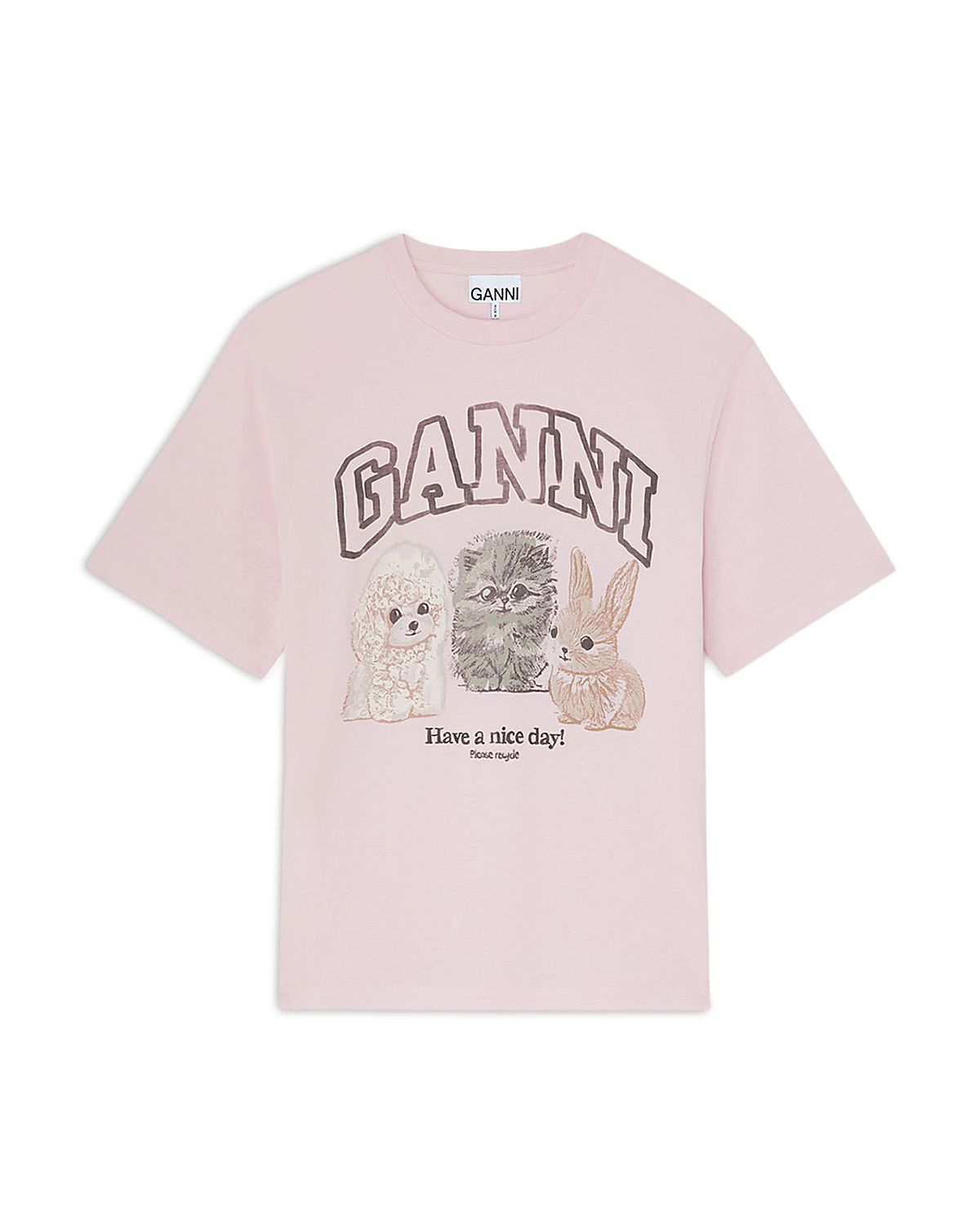 Ganni Animal Graphic Print Tee