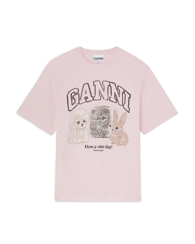 Ganni Animal Graphic Print Tee