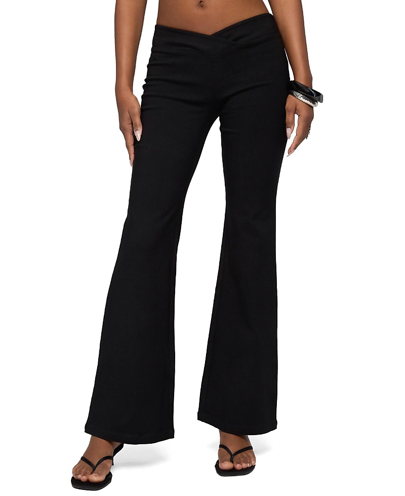Edikted Alyce Crossover Flared Pants